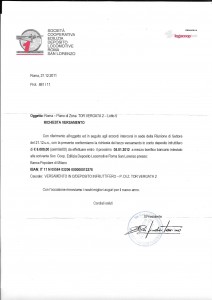 Richiesta di versamento